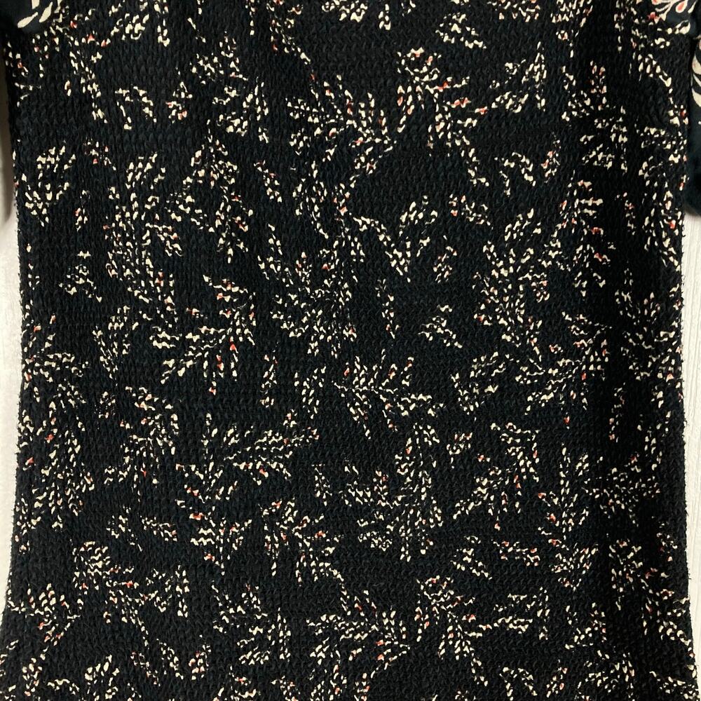 NWOT ZARA Dress M Linen Floral Off/On-Shoulder Puff-1/2-Sleeve Fit&Flare Smocked - Picture 8 of 14